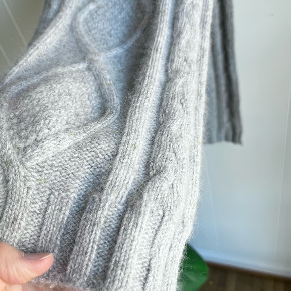 Banana Republic Gray Knit Sequin Lambs Wool and Angora Winter Holiday Scarf - Picture 3 of 5